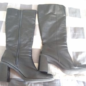 Cute black leather boots